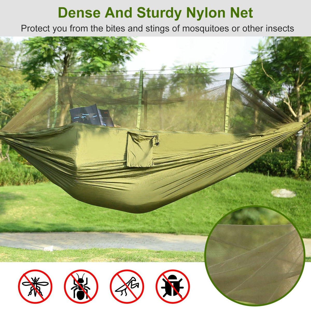 GemGear 2-Person Camping Hammock with Mosquito Net