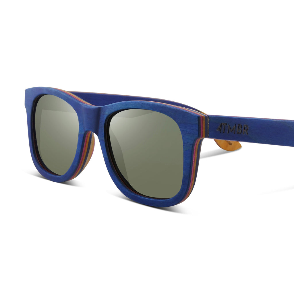 Traveler | Blue | Wooden Sunglasses