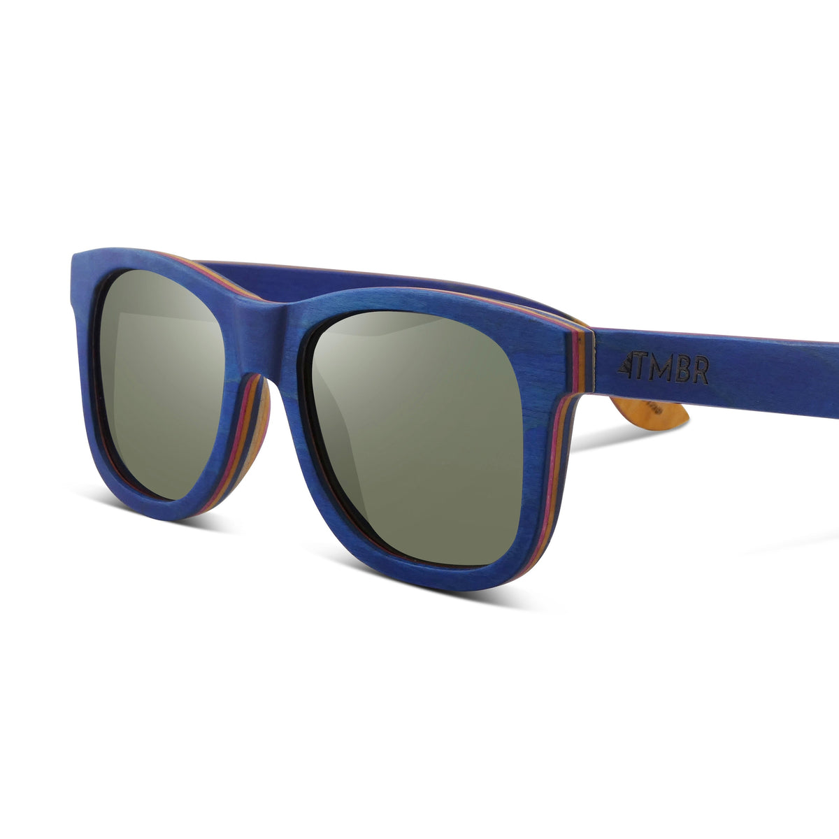 Traveler | Blue | Wooden Sunglasses