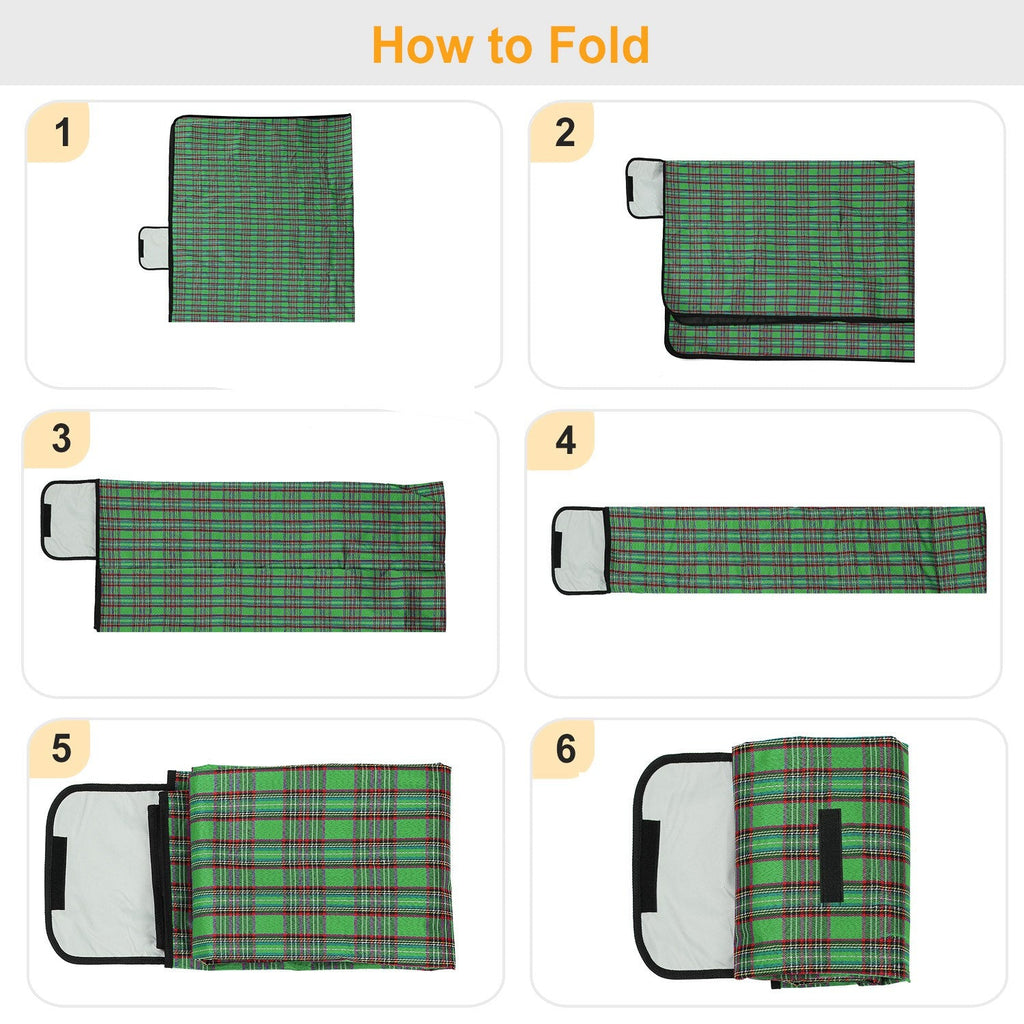 Waterproof Foldable Picnic Blanket with Carry Strap