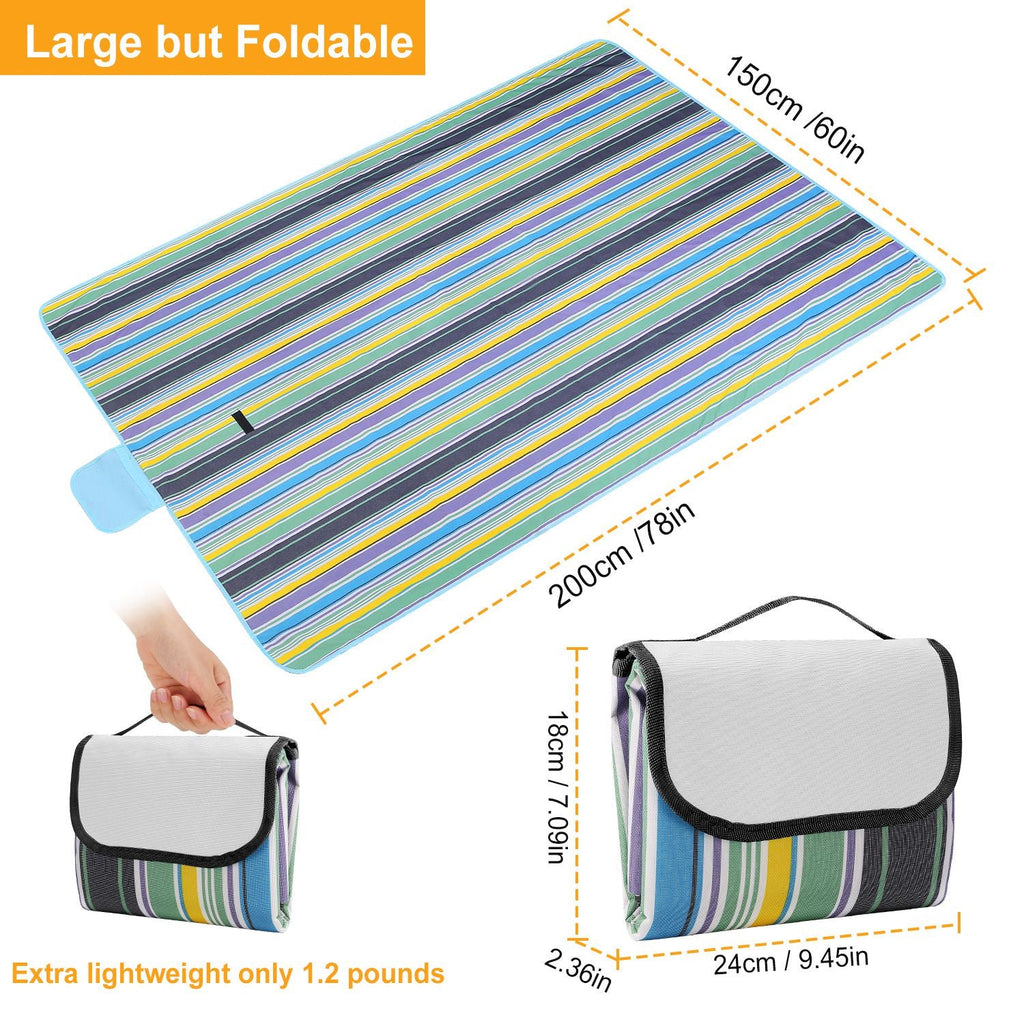 Waterproof Foldable Picnic Blanket with Carry Strap