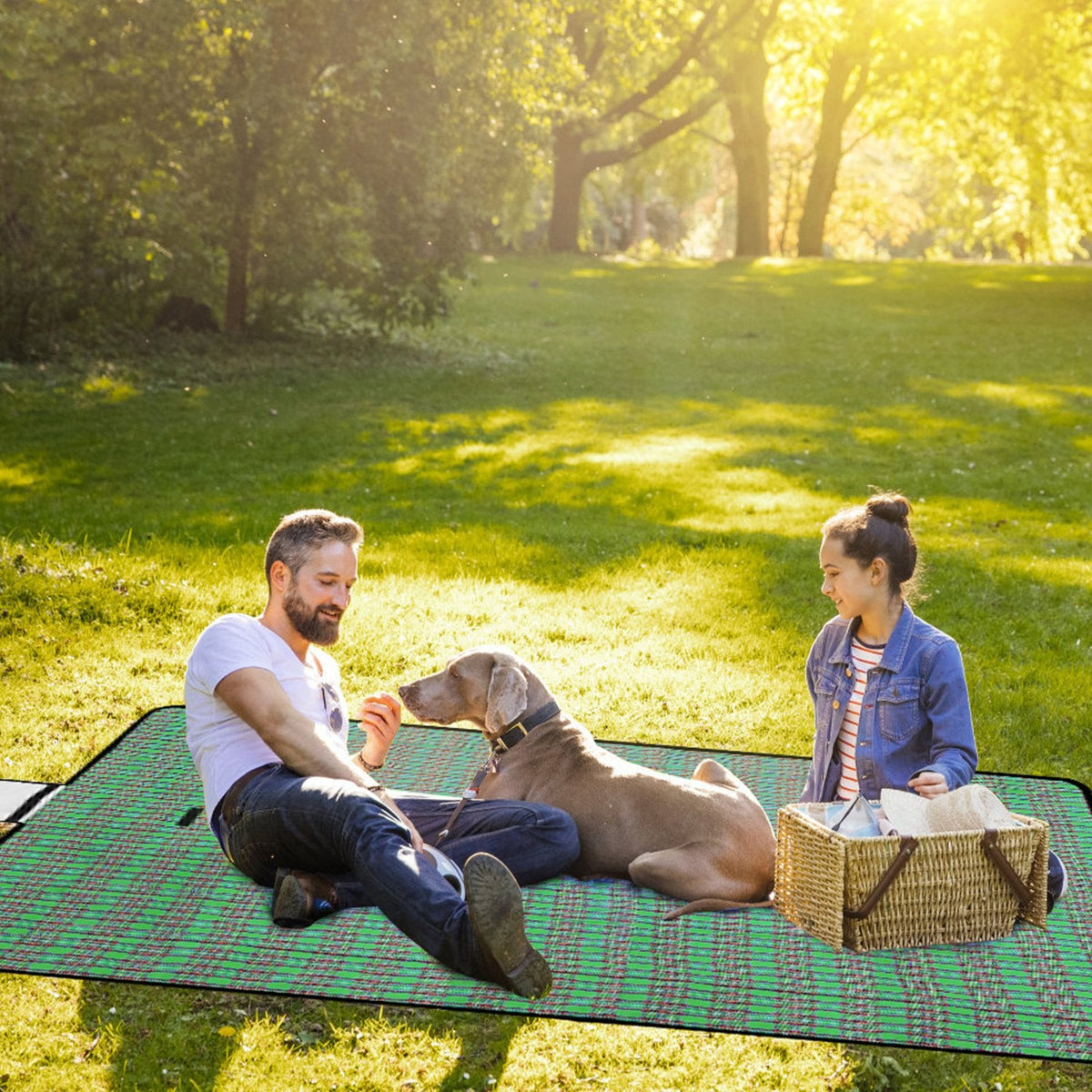 Waterproof Foldable Picnic Blanket with Carry Strap