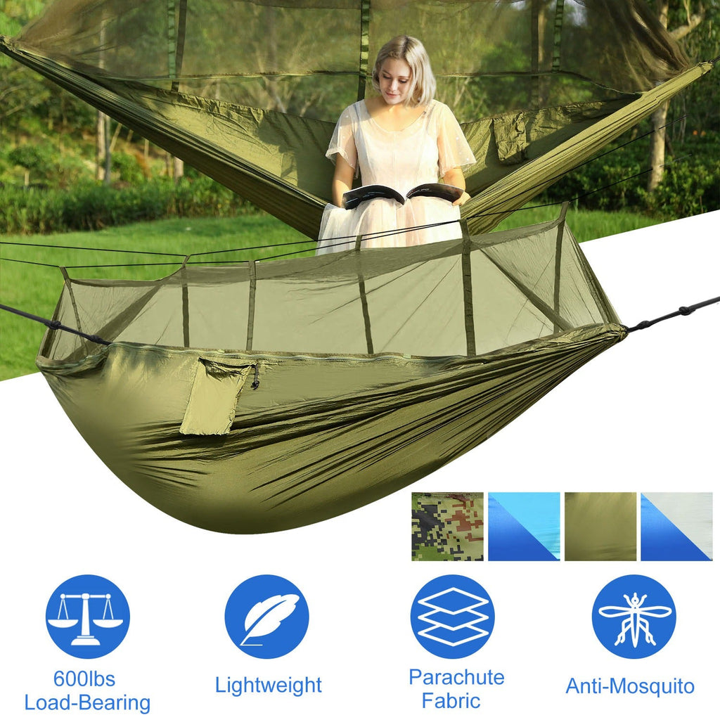 GemGear 2-Person Camping Hammock with Mosquito Net