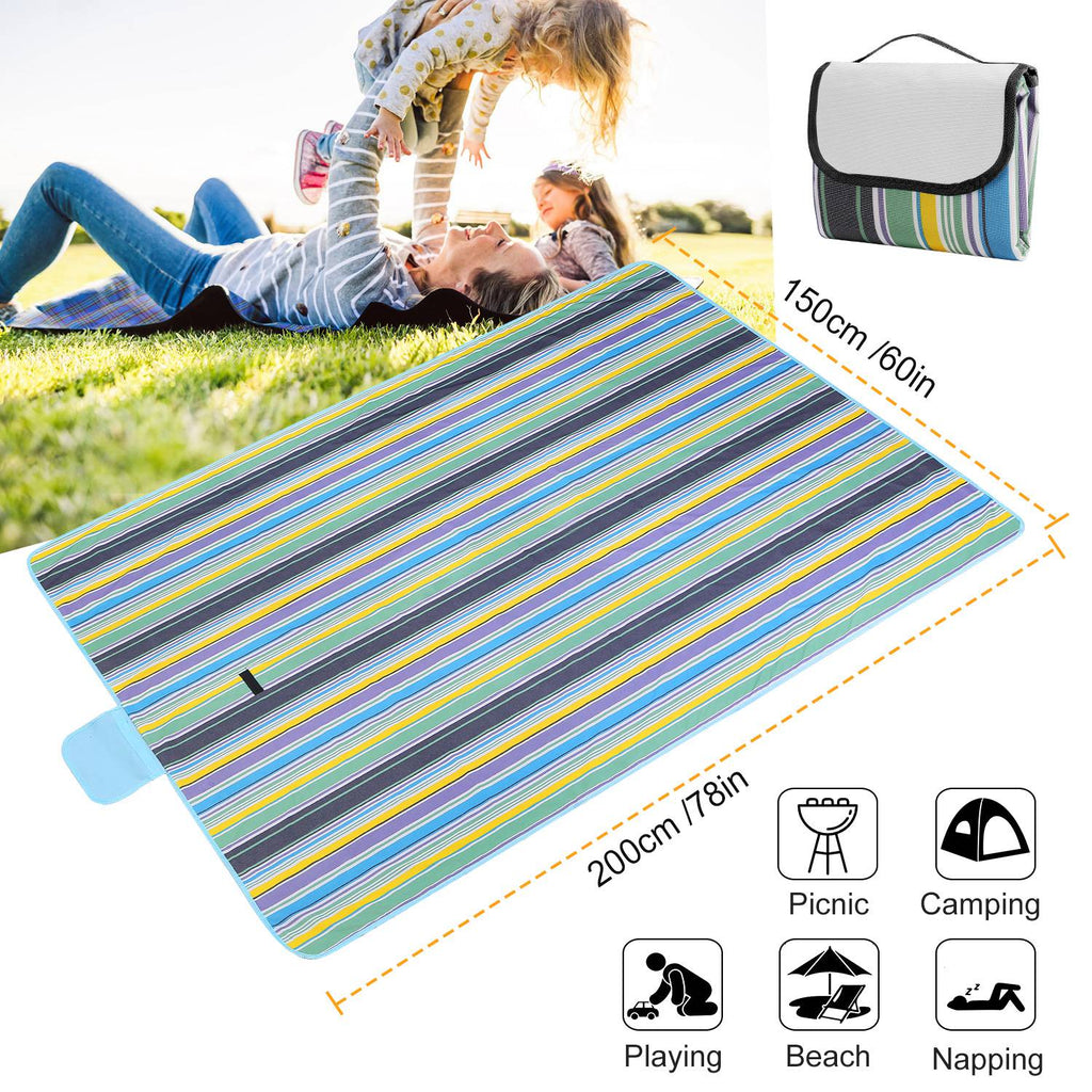 Waterproof Foldable Picnic Blanket with Carry Strap