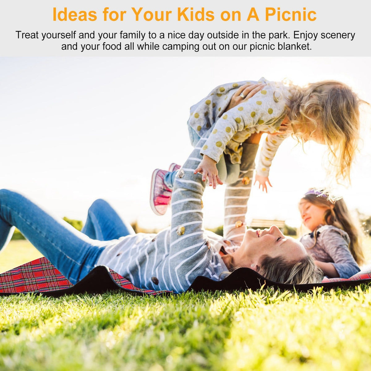 Waterproof Foldable Picnic Blanket with Carry Strap