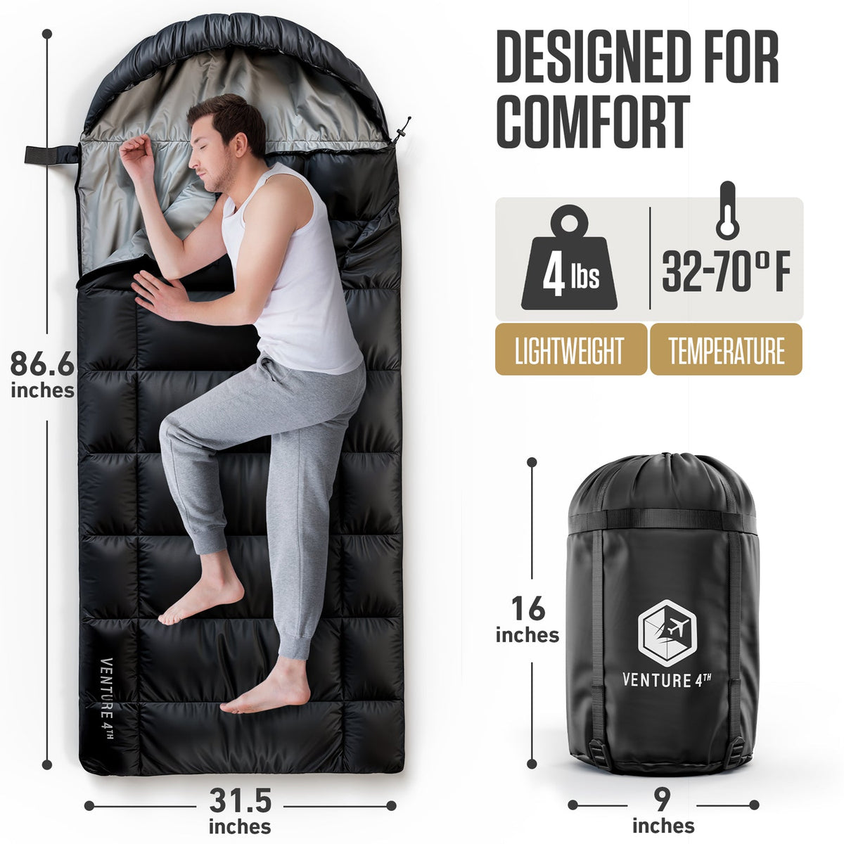VENTURE 4TH XXL Camping Sleeping Bag