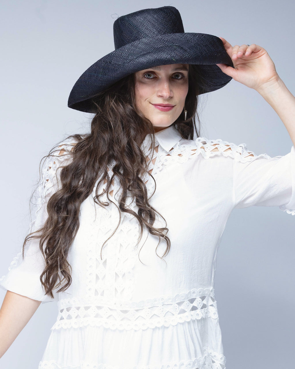 Monica 5" & 7" Wide Brim Solid Color Packable Raffia Straw Sun Hats