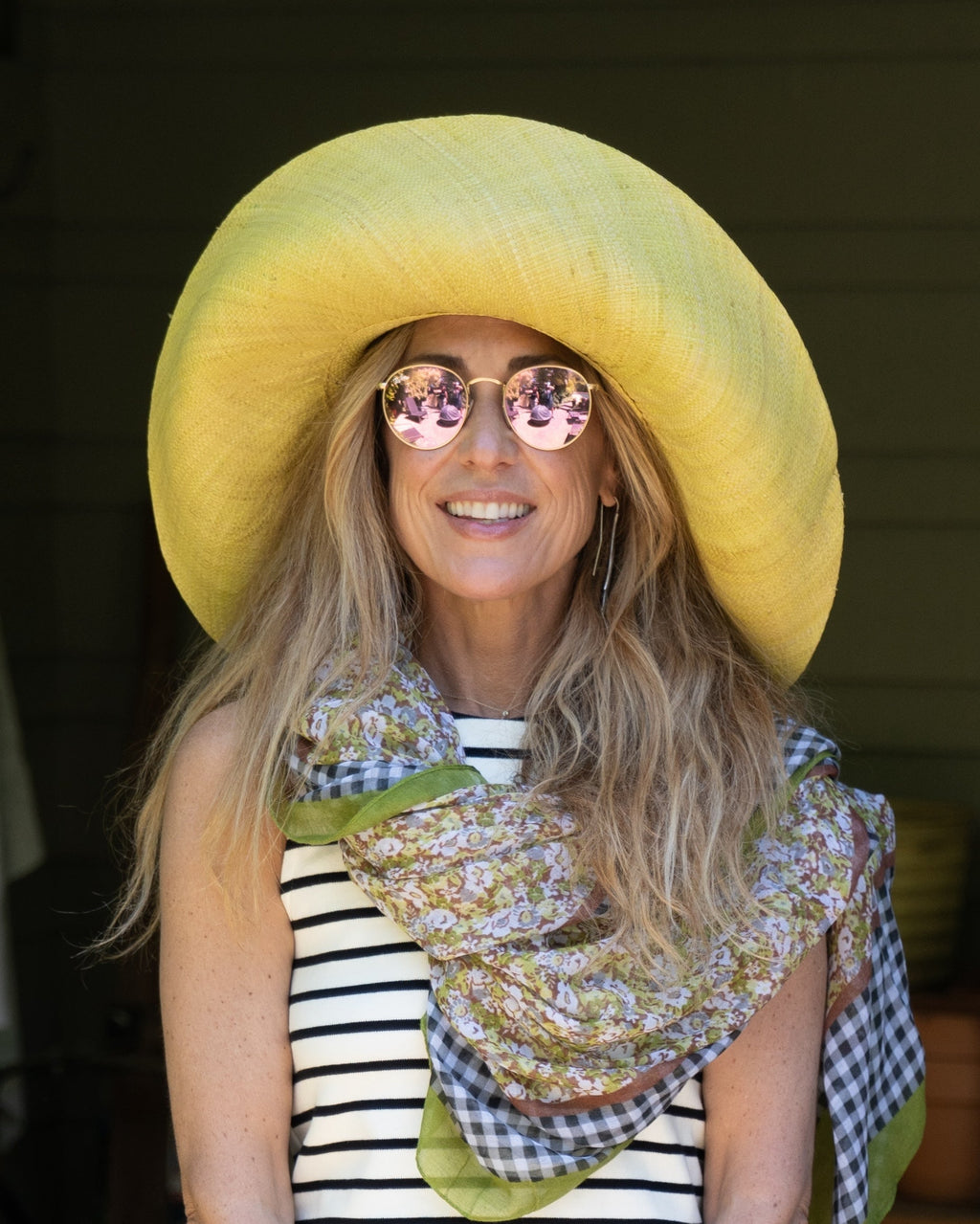 Monica 5" & 7" Wide Brim Solid Color Packable Raffia Straw Sun Hats