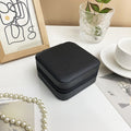 Portable Travel Jewelry Organizer | Zippered PU Leather Case