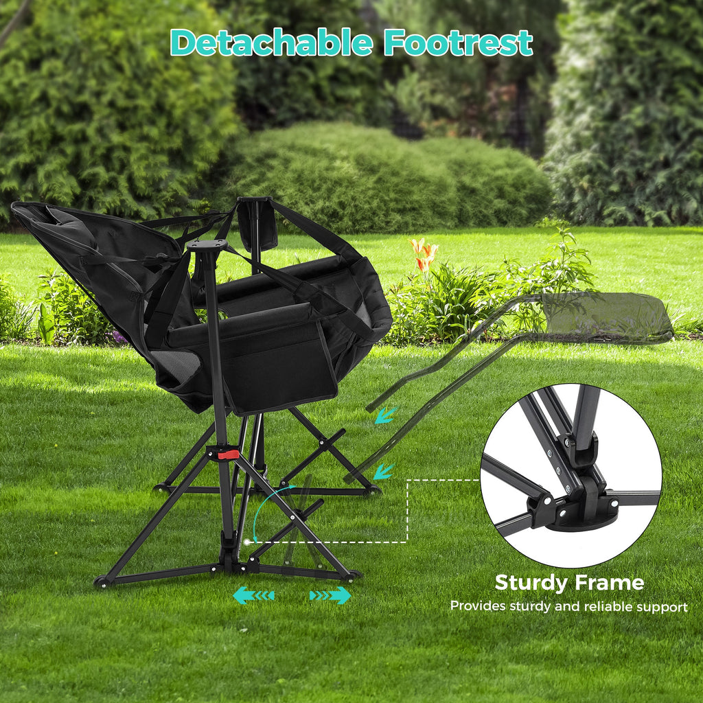 Ainfox Folding Hammock Camping Chair with Footrest
