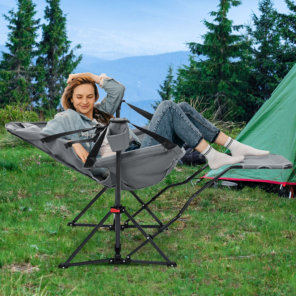 Ainfox Folding Hammock Camping Chair with Footrest