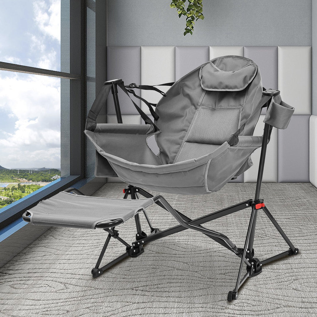 Ainfox Folding Hammock Camping Chair with Footrest