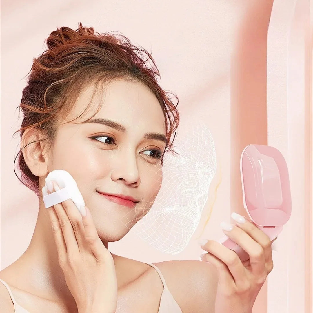 Portable LED Travel Makeup Mirror with 2X Magnification