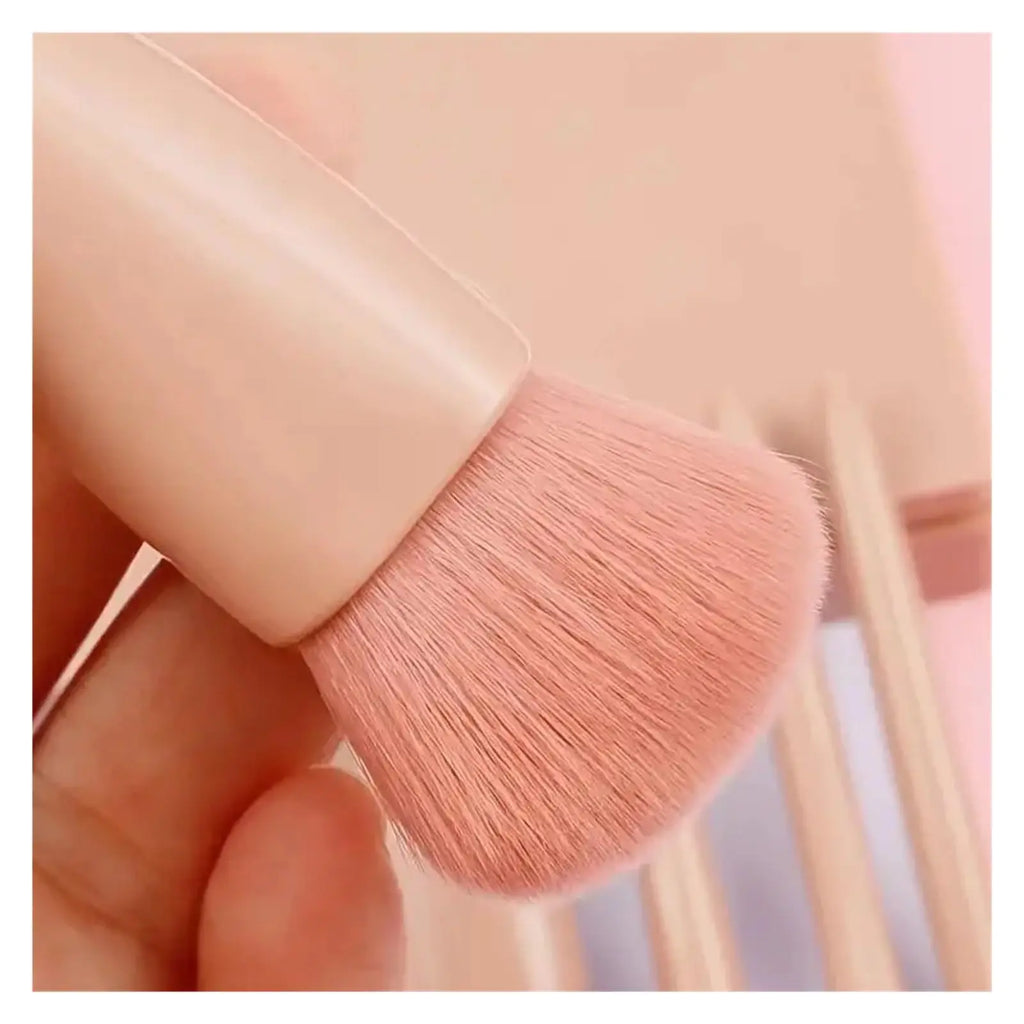 5-Piece Travel Makeup Brush Set with Case & Mirror