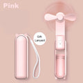 Foldable USB Rechargeable Travel Fan with Power Bank