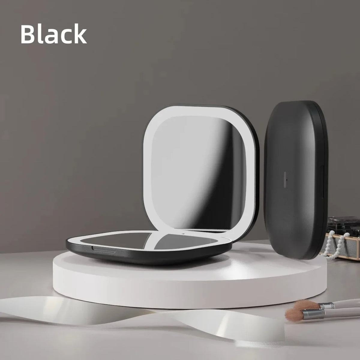 Portable LED Travel Makeup Mirror with 2X Magnification