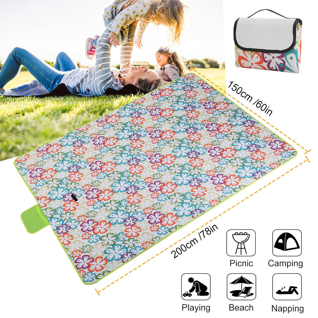 Waterproof Foldable Picnic Blanket with Carry Strap