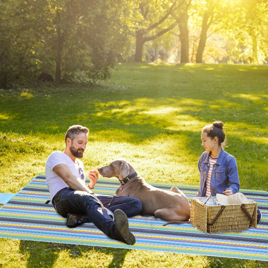 Waterproof Foldable Picnic Blanket with Carry Strap