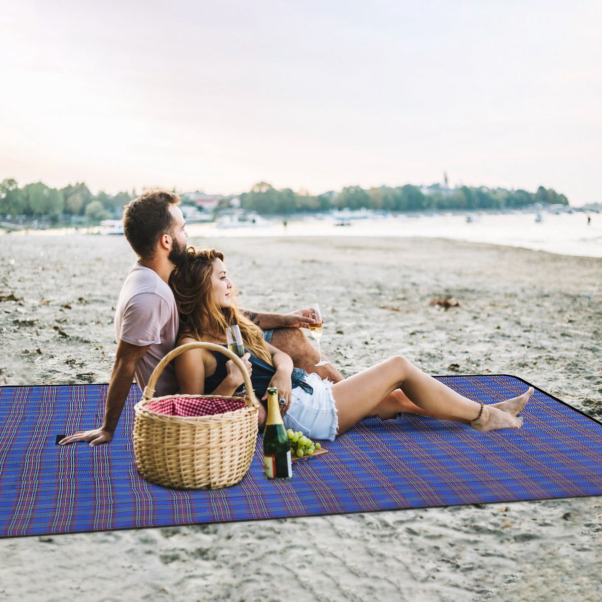 Waterproof Foldable Picnic Blanket with Carry Strap