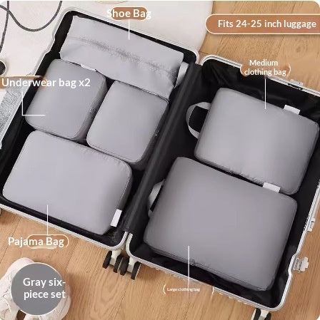 6-Piece Compressible Travel Packing Organizer Set
