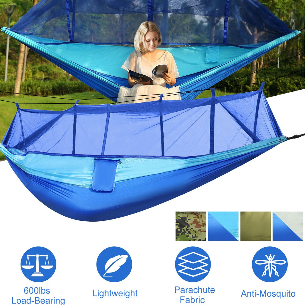 GemGear 2-Person Camping Hammock with Mosquito Net