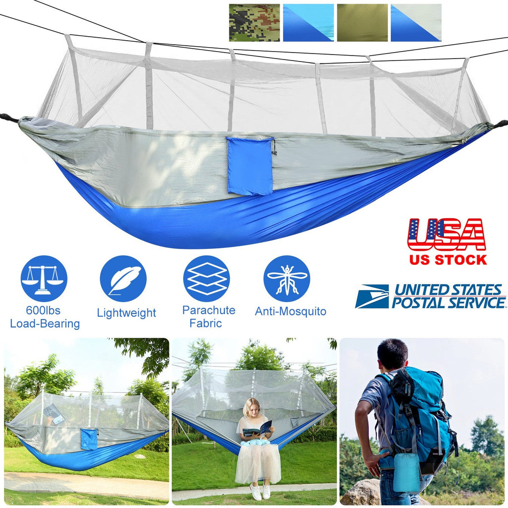 GemGear 2-Person Camping Hammock with Mosquito Net