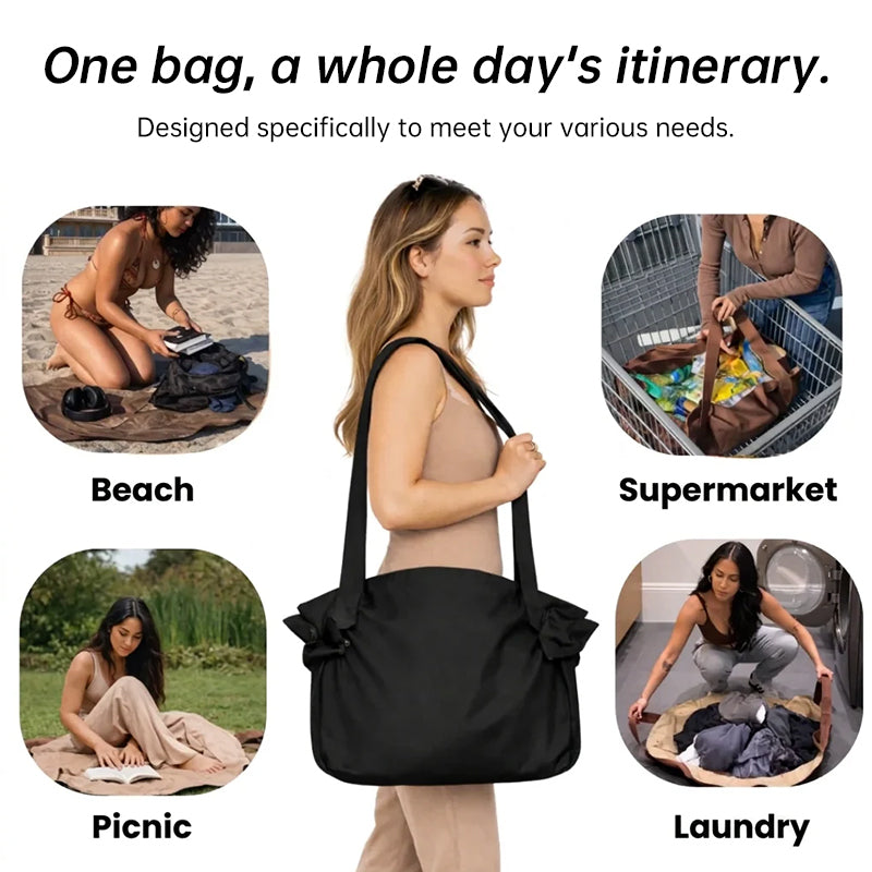 Foldable Travel Duffel Bag & Picnic Blanket