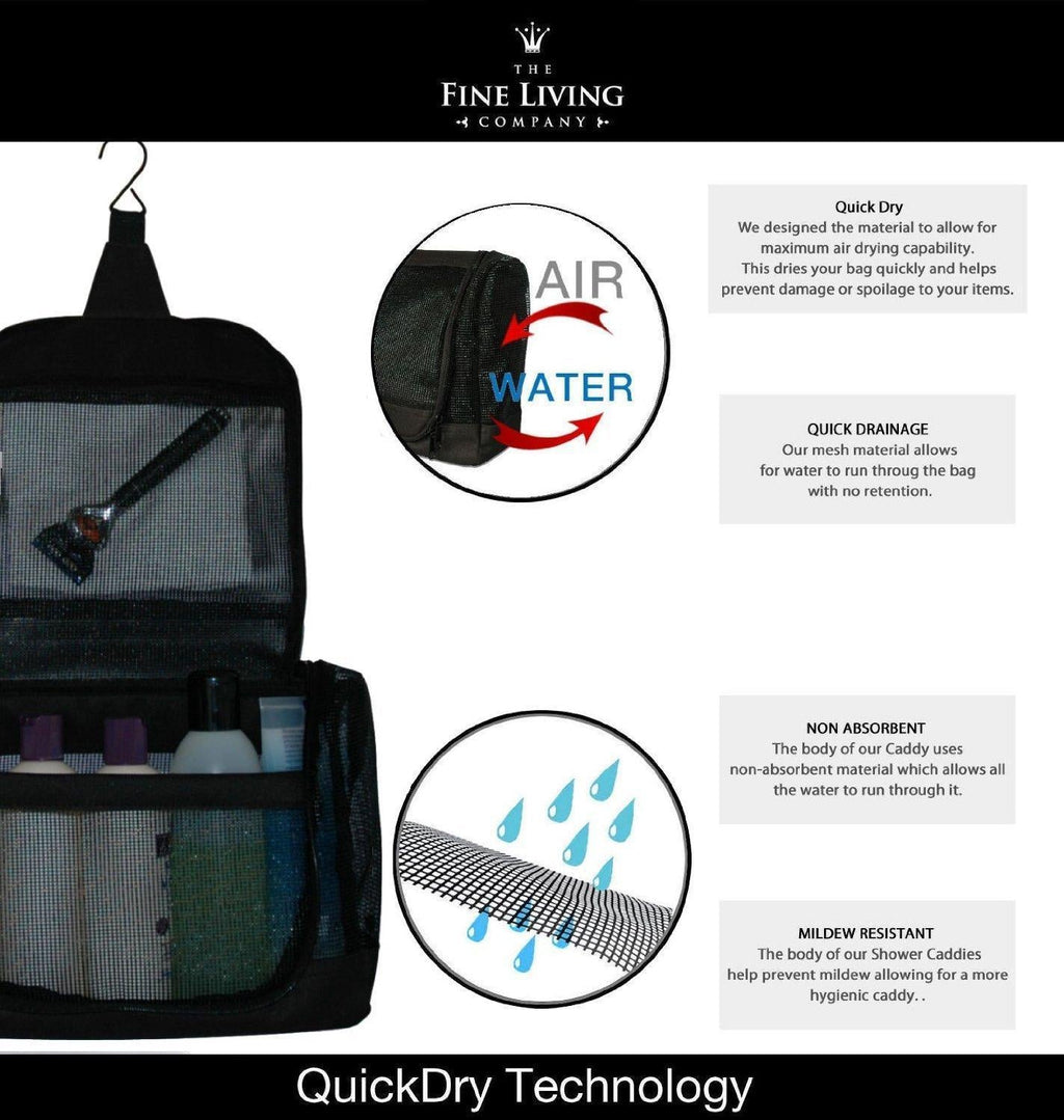 The Fine Living Co. Hanging Mesh Shower Caddy