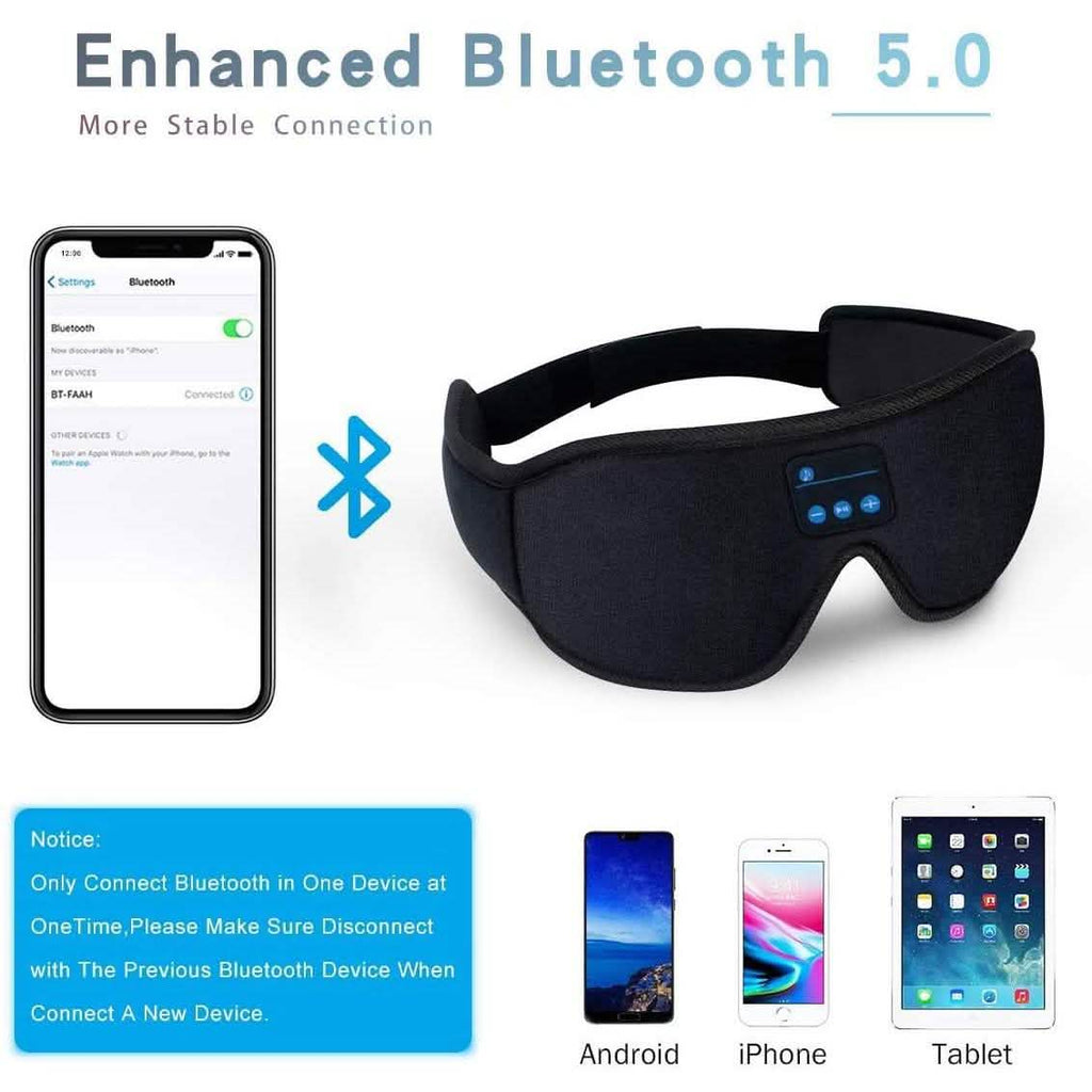 Bluetooth Sleep Eye Mask with Wireless Audio | Travel Rest