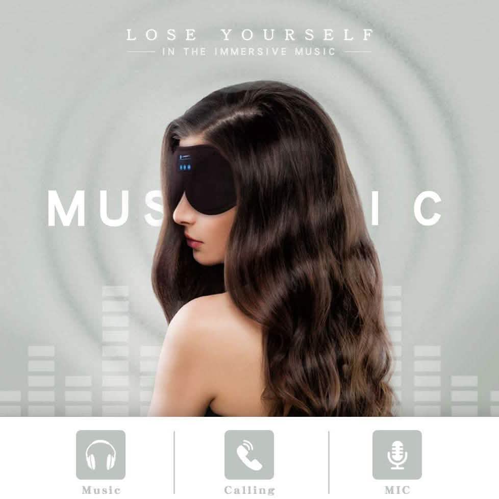Bluetooth Sleep Eye Mask with Wireless Audio | Travel Rest