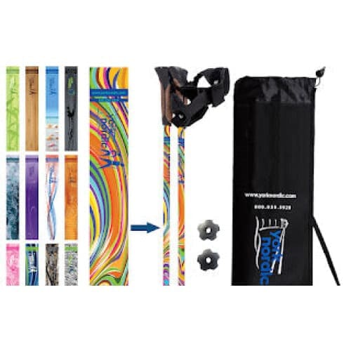 Nordic Walking Poles with Glove Grips & Travel Bag